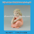 Ceramic wedding decoration with girl figure